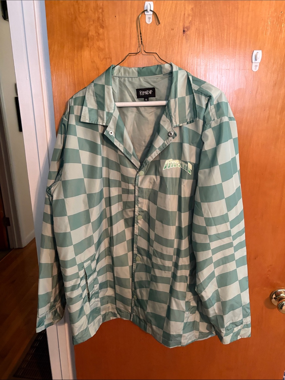 Ripndip Mint Green Checkered Coach Jacket